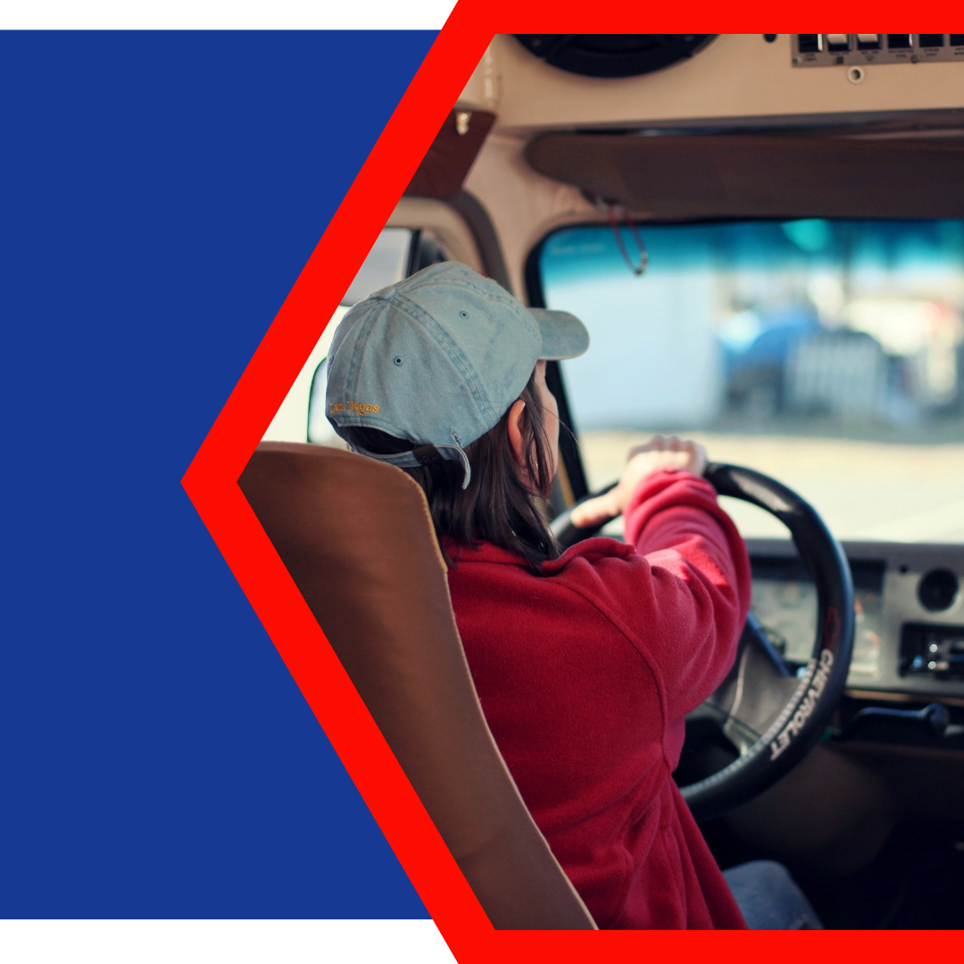 truck driver in bed of truck